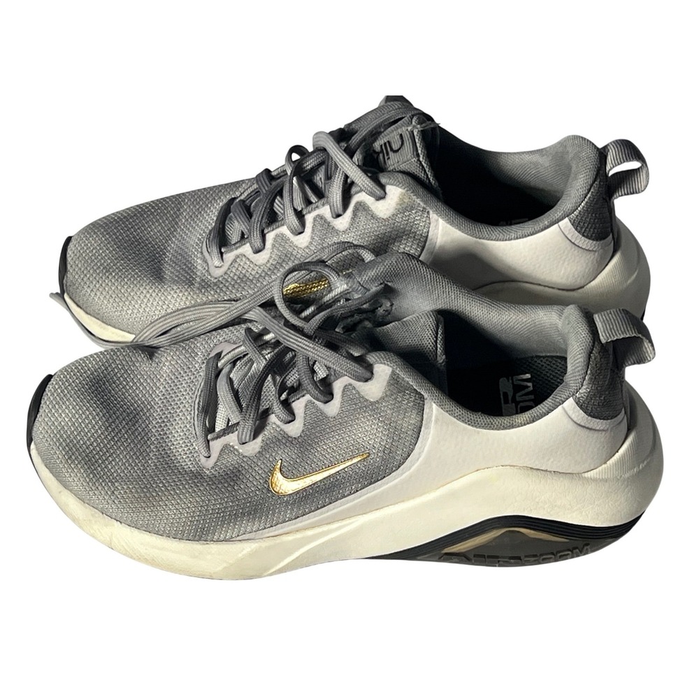 Nike Air Zoom‎ Grey Gold Lightweight Running Shoes Size 7 Comfty